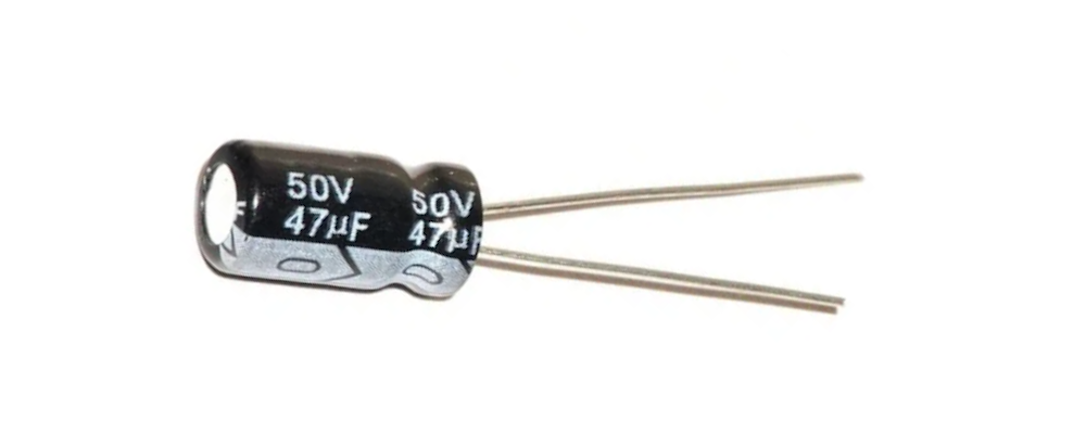 Through Hole Electrolytic Capacitor, 47µF, 50V, 6 x 12 mm