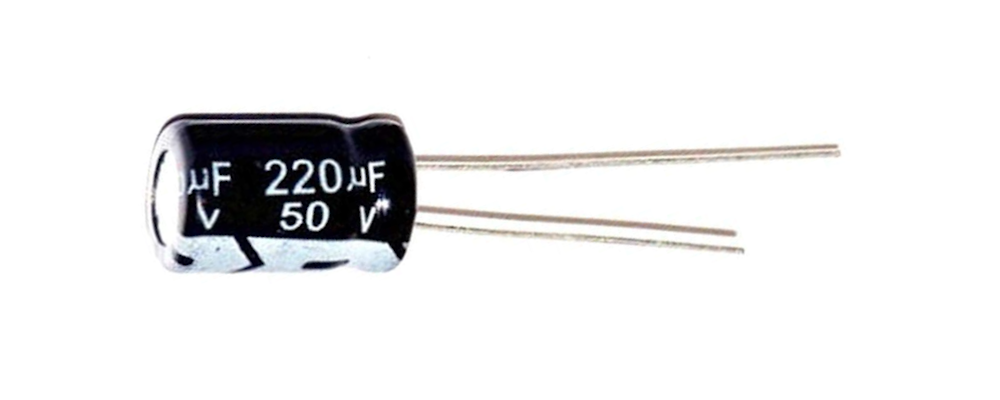 Through Hole Electrolytic Capacitor, 220µF, 50V, 10 x 13 mm
