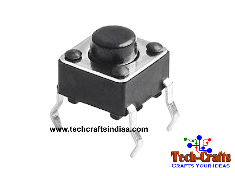 6x6x5mm Tactile Push Button Switch, 4-Pin